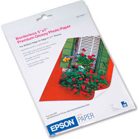 Epson America S041464 Premium Photo Paper, 5" x 7", White, 20 Sheets/Pack image.