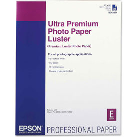 Epson America S042084 Ultra Premium Photo Paper, 17" x 22", White, 25 Sheets/Pack image.