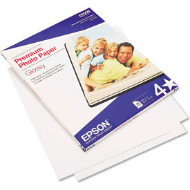 Epson America S042183 Premium Photo Paper, 8-1/2" x 11", Bright White, 25 Sheets/Pack image.