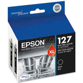 Epson T127120D2 (127) Extra High-Yield Ink, Black, 2/Pack