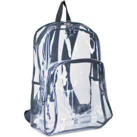 Eastsport 193971BJBLK Eastsport® Backpack, PVC Plastic, 12 1/2 x 17 1/2 x 5 1/2, Clear image.