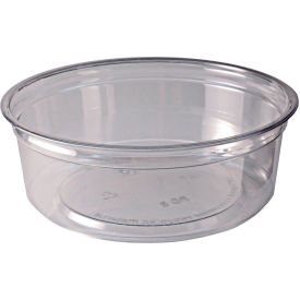 Recycleware Deli Container, 8 oz. Cap., 4-5/8" Dia. x 1-11/16"H, Clear, 500/Carton view 2