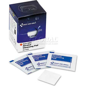 First Aid Only, Inc. FAE-4001 First Aid Only FAE-4001 Alcohol Cleansing Pads, 20/Box image.