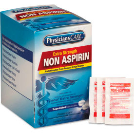 Acme United Corp. 40800 PhysiciansCare® Pain Relievers XStrength Non-Aspirin Acetaminophen, 2/Packet,125 Pk/Bx image.