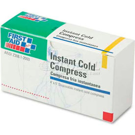 First Aid Only, Inc. B-503 First Aid Only B-503 Instant Cold Compress, 5 Compress/Pack, 4" x 5" image.