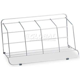Fellowes Manufacturing 10402 Fellowes® FEL10402 Four-Section Wire Catalog Rack,Metal,16 1/2 x 10 x 8,Silver image.