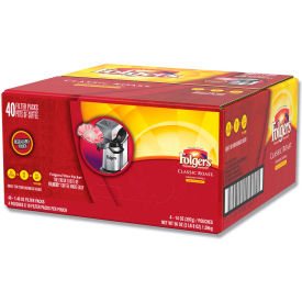 Folgers 2550010117 Folgers® Coffee Filter Packs, Classic Roast, 1.4 oz Pack, 40/Carton image.