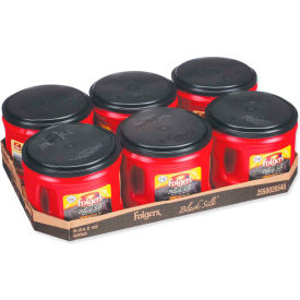 Folgers 2550020540CT Folgers® Coffee, Black Silk, 24.2 oz Canister, 6/Carton image.