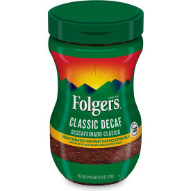 United Stationers Supply 2550020630 Folgers® Instant Coffee Crystals, Classic Decaf, 8 oz image.