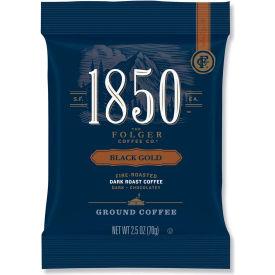 Folgers 21512 1850 Coffee Fraction Packs, Black Gold, Dark Roast, 2.5 oz Pack, 24 Packs/Carton image.