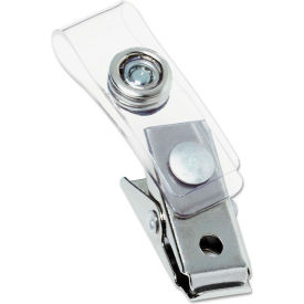 General Binding Corporation 1122897 GBC® Badge Clip with Mylar Strap, Silver, 100/Box image.