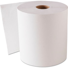United Stationers Supply GEN1820 Hardwound Roll Towels, White, 8" x 800 ft, 6 Rolls/Case image.