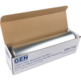 United Stationers Supply GEN7120CT GEN Heavy Duty Aluminum Foil Roll, 500L x 12"W, Silver, Pack of 6 image.