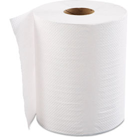 United Stationers Supply GENHWTWHI Hardwound Roll Towels, 1-Ply, White, 8" x 600 ft, 12 Rolls/Case image.