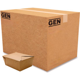 Reclosable Take-Out Boxes, 110 oz. Capacity, 8-15/16"L x 6-5/8"W x 3-1/2"H, Kraft, 160/Carton view 2