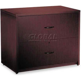 Global Industries Inc G2036LF-DES Global Industrial™ Lateral File Cabinet - 36w x 20d x 29h - Dark Espresso - Genoa Series image.