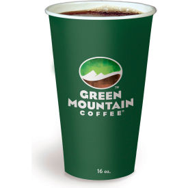 Paper Hot Cups, 16 oz. Cap., Dark Green/Light Green/Brown/White, 1000/Carton view 2