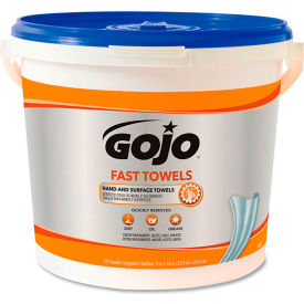 GOJO FAST WIPES Premoistened Hand Cleaning Towels 225 per Bucket 2/Carton - GOJ629902CT