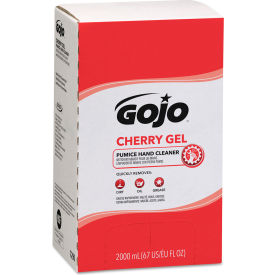 United Stationers Supply GOJ729004 GOJO® Cherry Gel Pumice Hand Cleaner, Cherry Scent, 2,000 ml Refill, 4/Carton image.