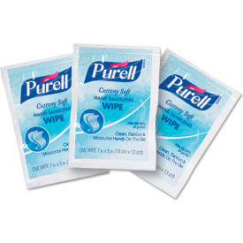 United Stationers Supply 9026-1M Purell® Cottony Soft Sanitizing Hand Wipes, Individually Wrapped, 5"L x 7"W, White, Pk of 1000 image.