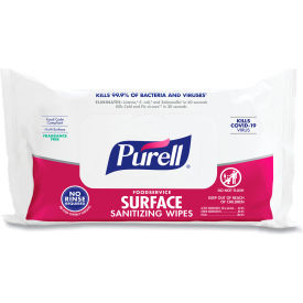 United Stationers Supply 9371-12 Purell® Foodservice Surface Sanitizing Wipes, 1-Ply, 9"L x 7-3/8"W, White, Pack of 864 image.