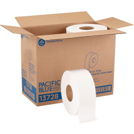 Jumbo Jr. Bath Tissue Roll, 2-Ply, White, 1000'/Roll, 8 Rolls/Case view 2