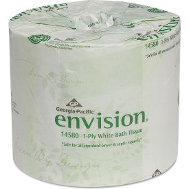 United Stationers Supply GEP1458001 Envision One-Ply Bathroom Tissue, 1210 Sheets/Roll, 80 Rolls/Case - GEP1458001 image.