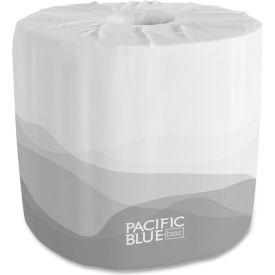 Pacific Blue Basic Bathroom Tissue, 1-Ply, White, 550/Roll, 80/Case view 2