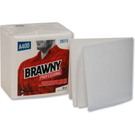 Medium-Duty 1/4 Fold Wipers 13" x 13", White 50 Pack - 29215 view 2