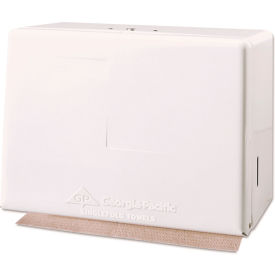 Space Saver Singlefold Towel Dispenser, Steel, White view 2
