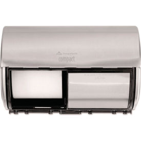 Compact Coreless Side-by-Side 2-Roll Dispenser, Stainless Steel view 2