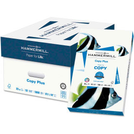 Hammermill HAM105015CT Copy Paper - Hammermill® Copy Plus Paper, White, 8-1/2" x 14", 20 lb., 5,000 Sheets/Carton image.