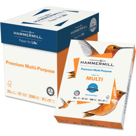 Hammermill 10591-0 Copy Paper - Hammermill® Multipurpose Paper, White, 8-1/2" x 11", 20 lb., 2500 Sheets/Carton image.