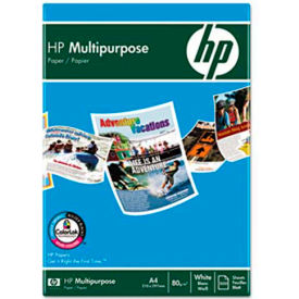Hp 112000CT Multipurpose Paper - HP 112000CT - 8-1/2" x 11" - 96 Bright - 20lb - White - 5000 Sheets/Carton image.