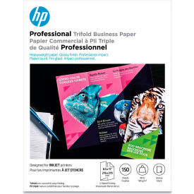 HP Professional Trifold Business Paper White 8-1/2"" x 11"" 48 lb. 150 Sheets/Pack