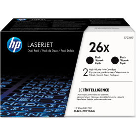 26X, 2-Pack High Yield Black Original LaserJet Toner Cartridges, 9000 Page Yield view 2