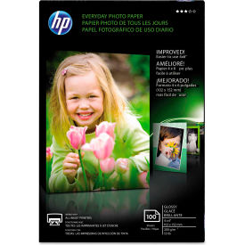 HP Everyday Glossy Photo Paper 4"" x 6"" White 100 Sheets/Pack