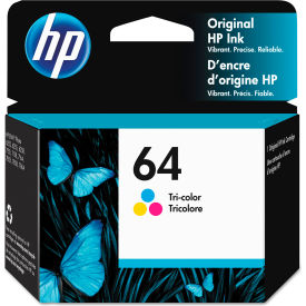 64, Tri-Color Original Ink Cartridge, 165 Page Yield view 2