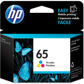 HP 65, Tri-Color Original Ink Cartridge, 100 Page Yield