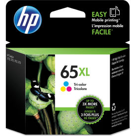 HP 65XL, High Yield Tri-Color Original Ink Cartridge, 300 Page Yield