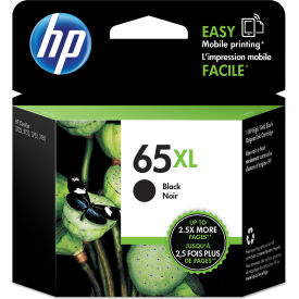 HP 65XL, High Yield Black Original Ink Cartridge, 300 Page Yield