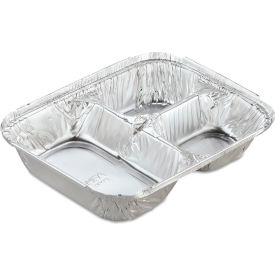 Oblong Container with Lid, 24 oz. Cap., 6-3/8"L x 8-1/2"W x 1-1/2"H, Silver, 250/Carton view 2