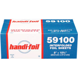 Interfolded Foil Sheets, 55 Gauge, 10-3/4"L x 9"W, Silver, Pack of 3000 view 2