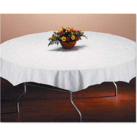 Octy Round Tissue/Poly Table Cover, 82" Dia., White, 25/Carton view 2