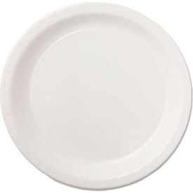 United Stationers Supply PL7095 Hoffmaster® Coated Paper Dinnerware Plate, 9" Dia., White, Pack of 500 image.