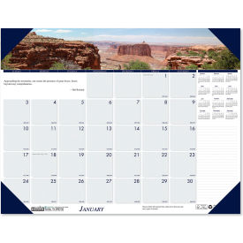 House Of Doolittle 176 House of Doolittle Recycled Mountains of the World Photo Monthly Desk Pad Calendar, 22 x 17, 2024 image.