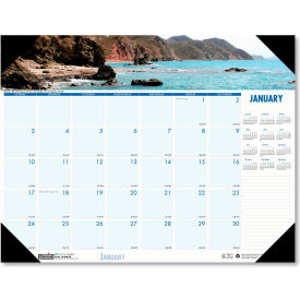 House Of Doolittle 178 House of Doolittle Recycled Coastlines Photographic Monthly Desk Pad Calendar, 22 x 17, 2024 image.