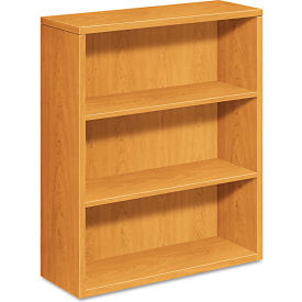 United Stationers Supply H105533.CC HON® 10500 Series Laminate Bookcase, Three-Shelf, 36"W x 13-1/8"D x 43-3/8"H, Harvest image.