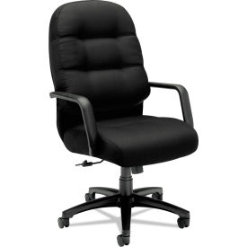 Hon Company HON2091CU10T HON® Pillow-Soft Executive Chair - High Back - Fabric - Black - 2090 Series image.