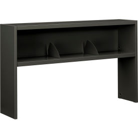 United Stationers Supply HON386560NS HON®38000 Series Stack On Hutch, 60"W x 13-1/2"D x 34-3/4"H, Charcoal image.